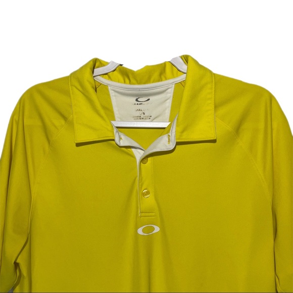 Oakley Men's Hydrolix Polo in Vibrant Yellow, Size L - Excellent Condition - Picture 4 of 7